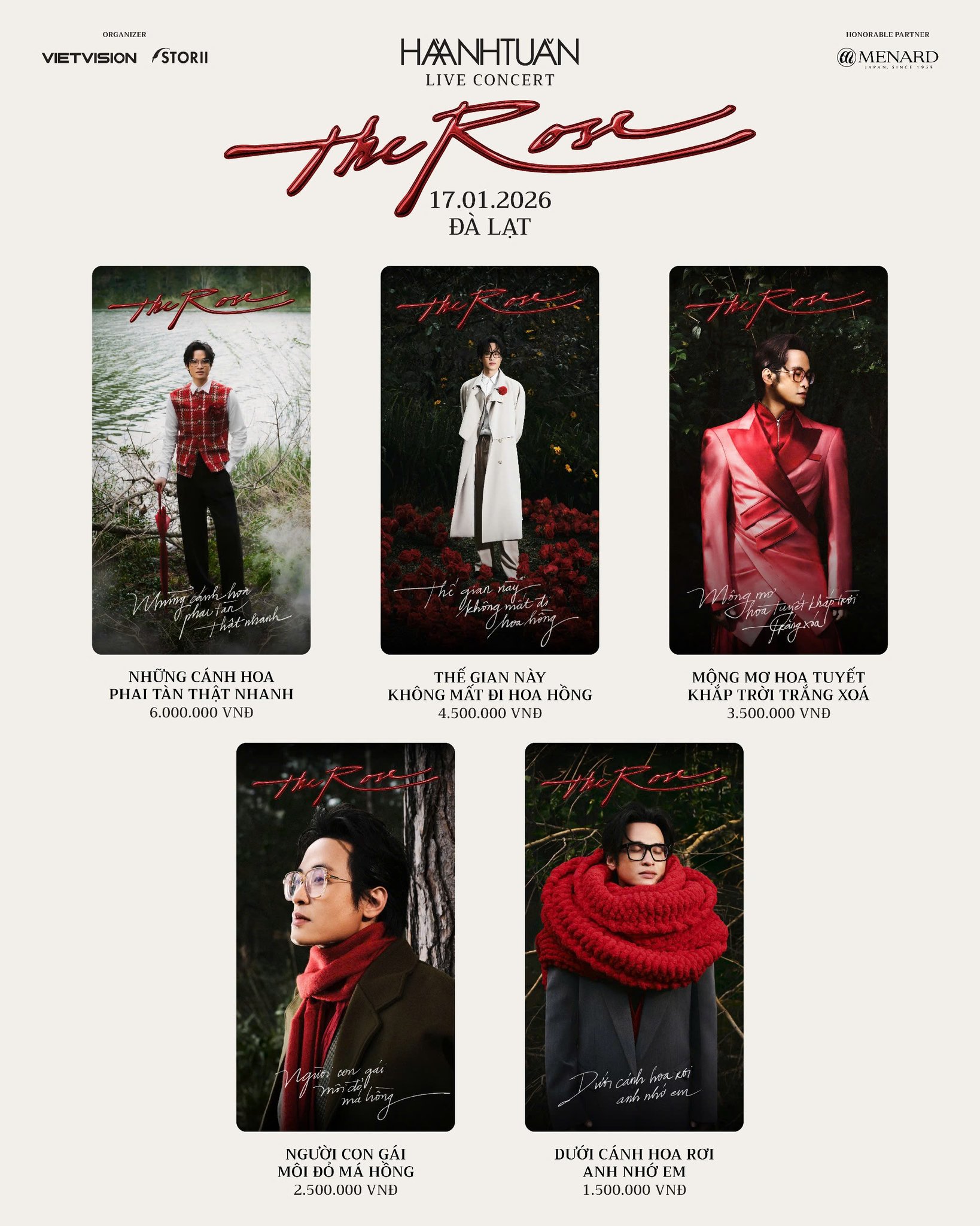   Giá vé live concert “The rose