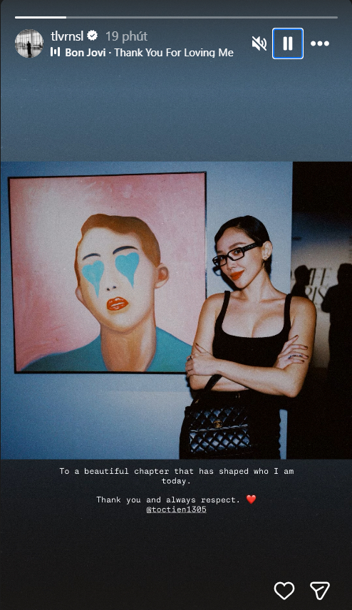   Bài đăng trên trang cá nhân của Touliver  