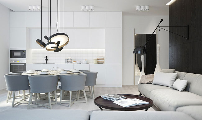 9 mẫu thiết kế phòng bếp trắng tinh với phong cách hiện đại và tinh tế