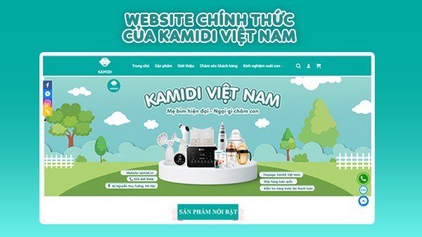 Trang website chính thức của Kamidi Việt Nam.