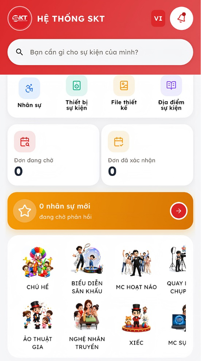 App Sự Kiện Tốt dành cho khách hàng có nhu cầu về tổ chức sự kiện khi tìm kiếm trên Nền tảng công nghệ số