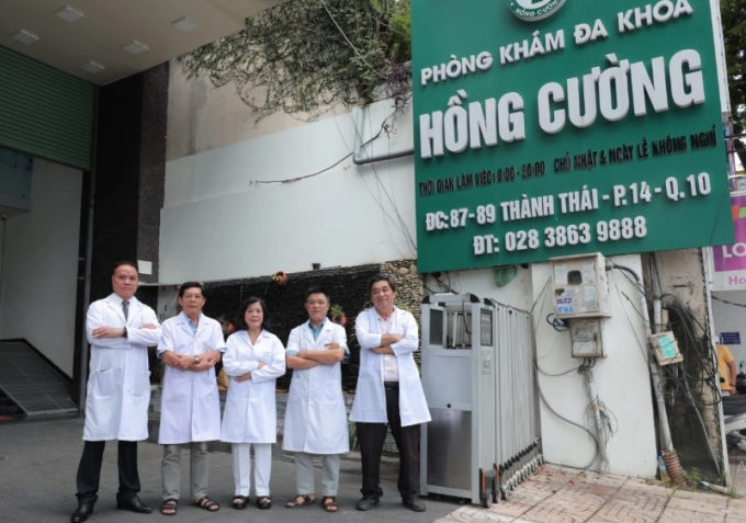 Phòng khám Đa khoa Hồng Cường (87-89 Thành Thái, phường 14, quận 10) nơi liên tục diễn ra sai phạm. 