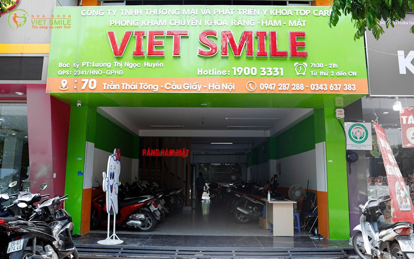 Phòng khám chuyên khoa Răng Hàm Mặt Việt Smile nơi xảy ra sai phạm ( (Ảnh: nhakhoavietsmile.com)
