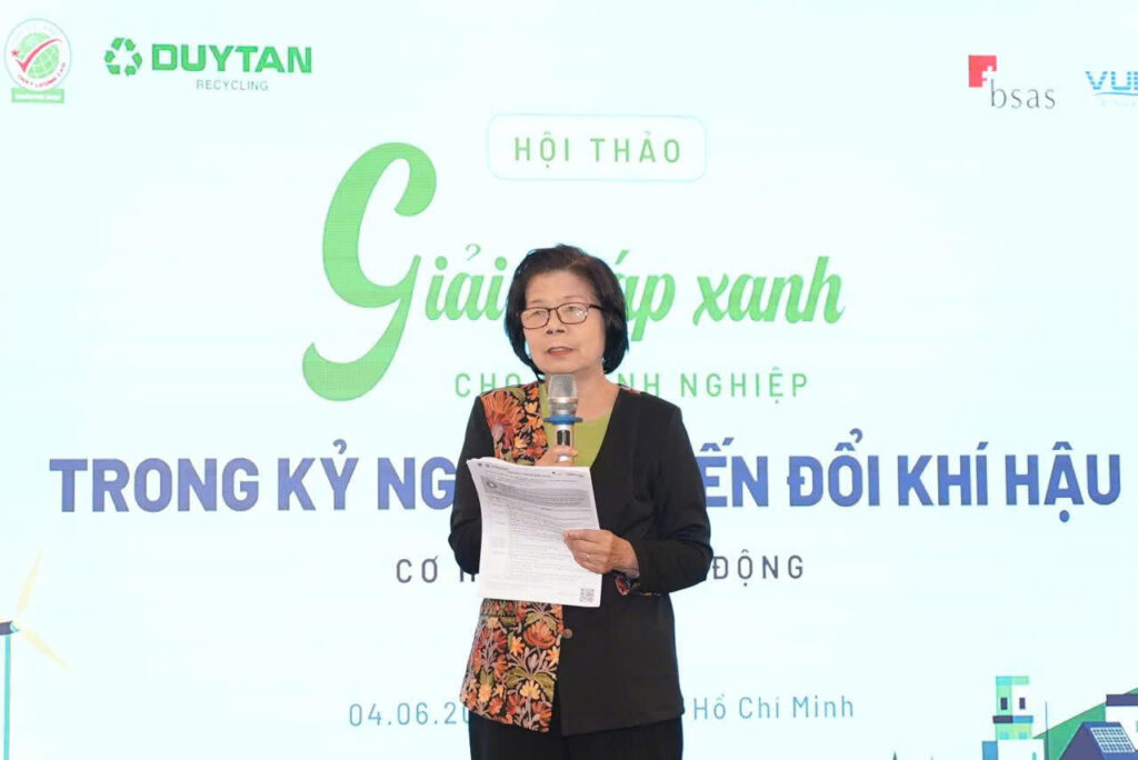 Bà Vũ Kim Hạnh – Chủ tịch Hội Doanh nghiệp Hàng Việt Nam Chất Lượng Cao.