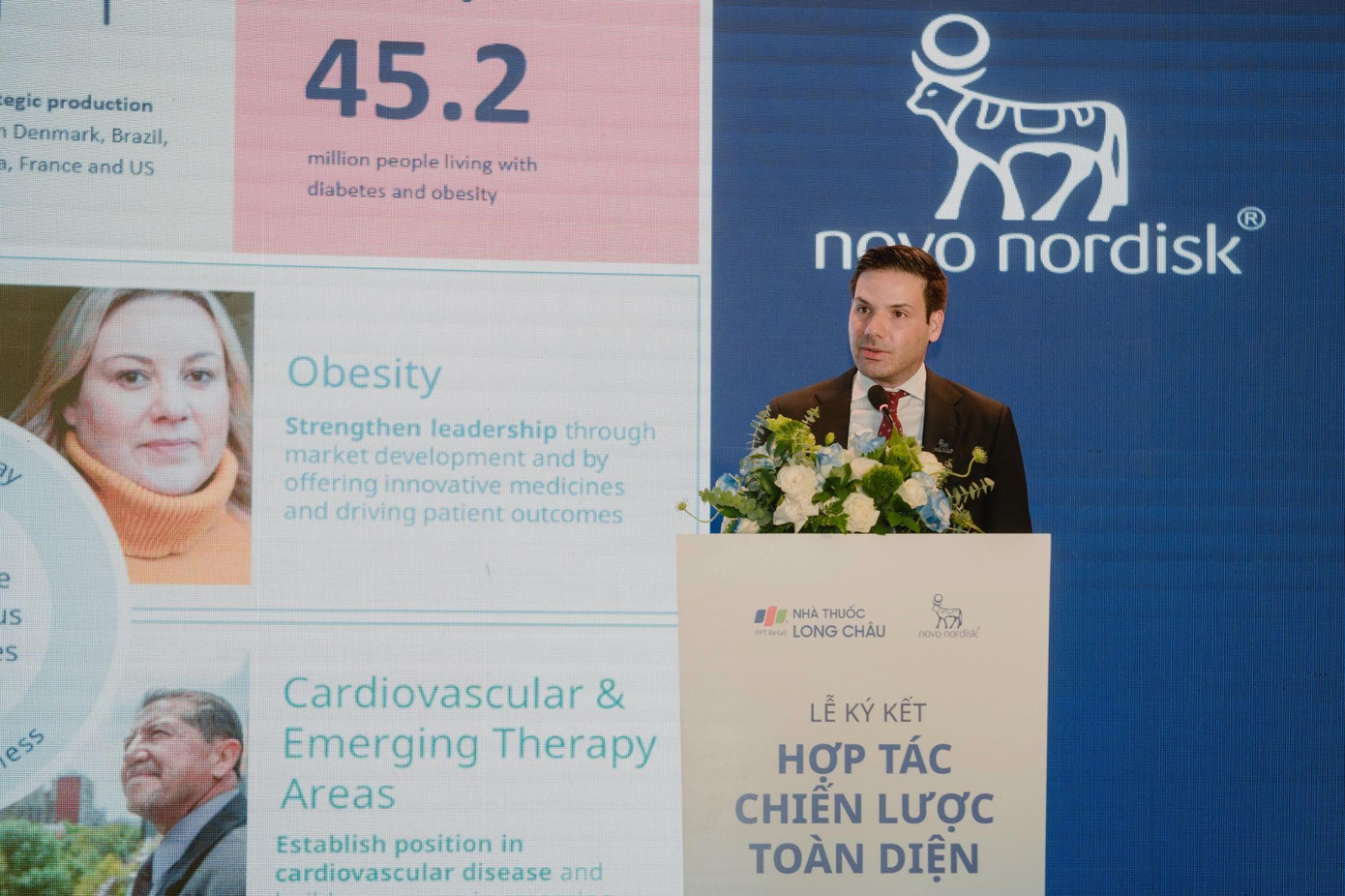 Đại diện Novo Nordisk Việt Nam chia sẻ trong buổi ký kết.