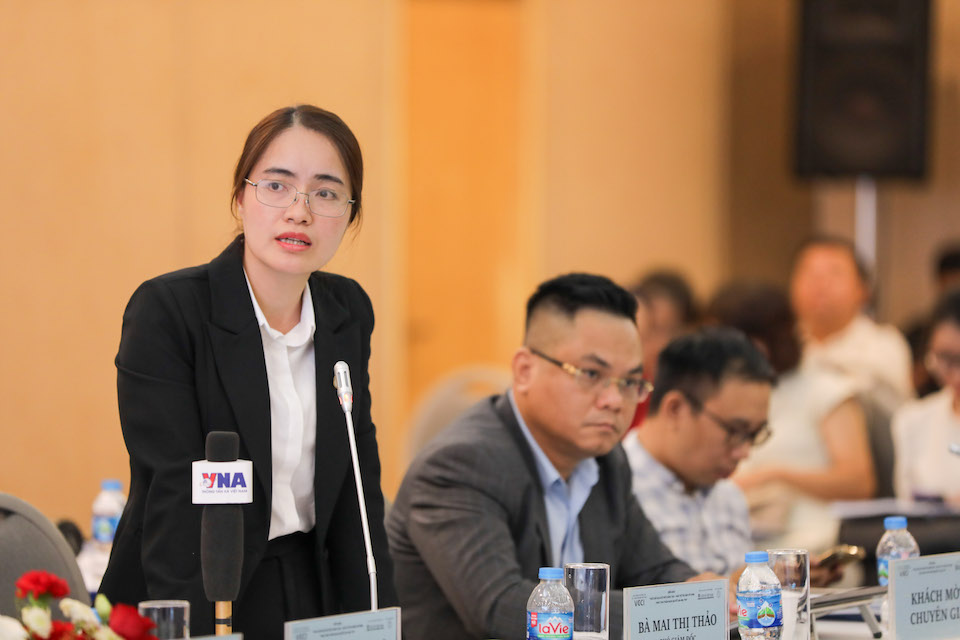 Luật sư Mai Thị Thảo - Phó Giám đốc TAT Law Firm chia sẻ tại diễn đàn.