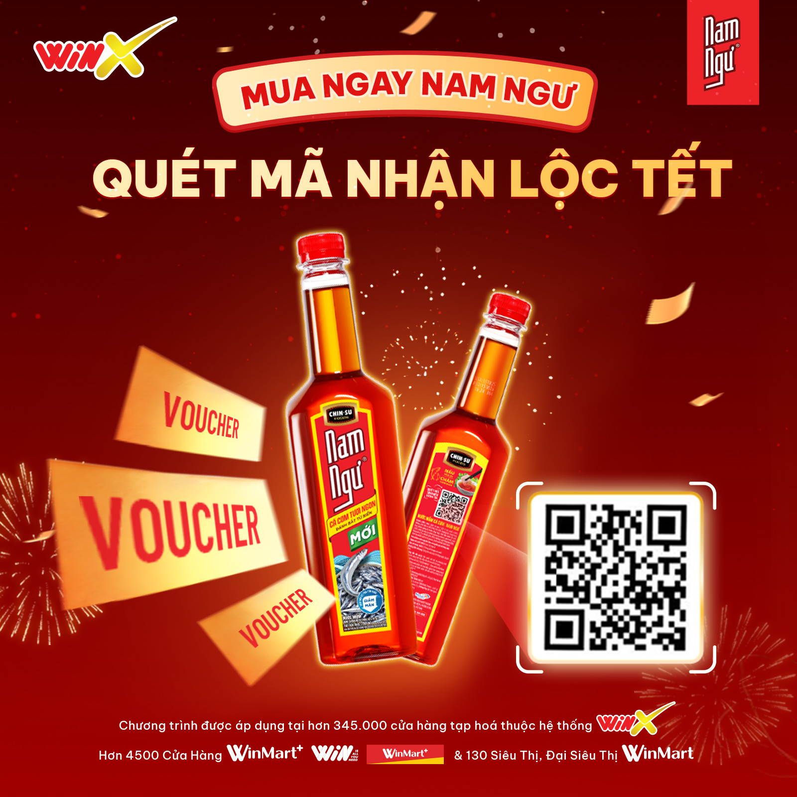 Quét QR dòng nước mắm Nam Ngư, mở quyền lợi dành riêng cho hội viên WinX.