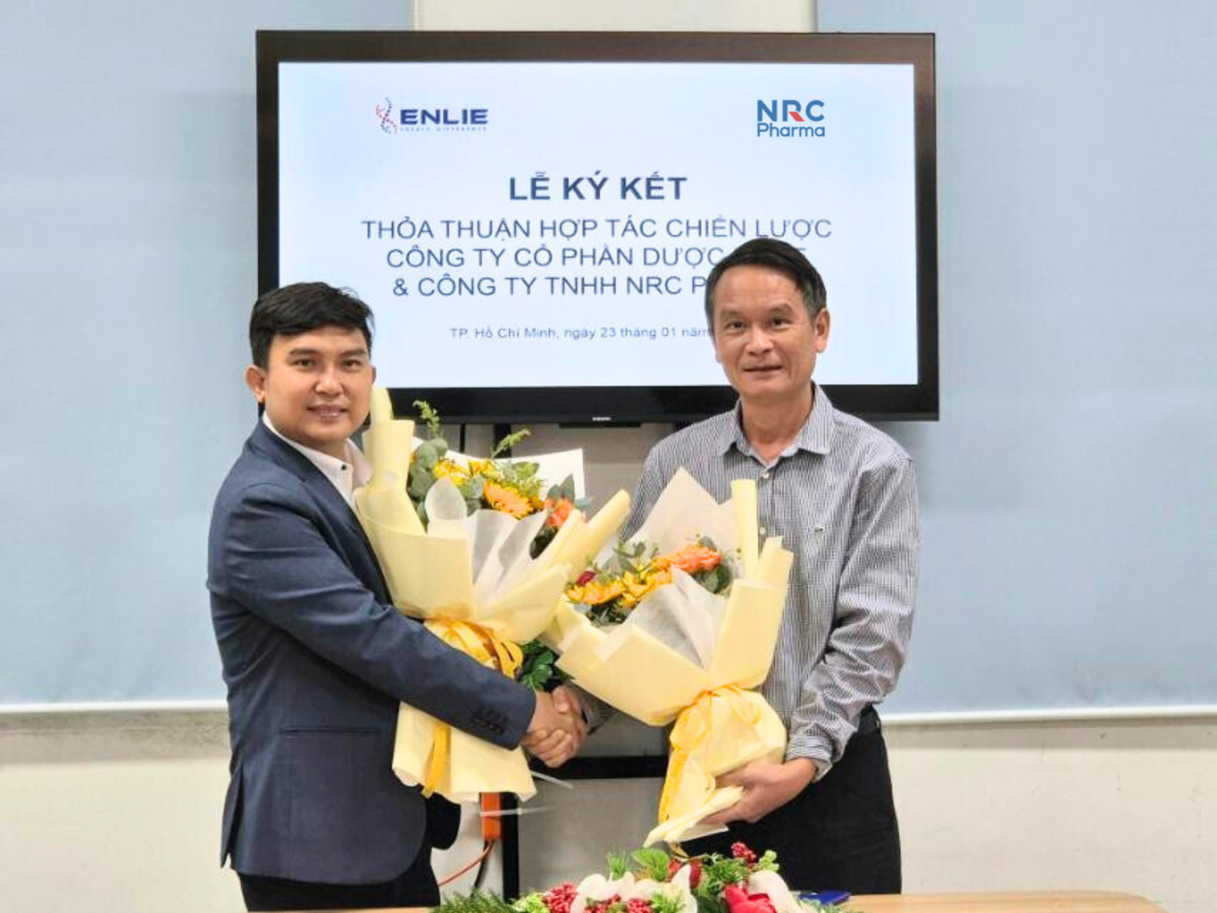  Lễ ký kết Thỏa thuận hợp tác chiến lược giữa NRC Pharma và Enlie Pharma 