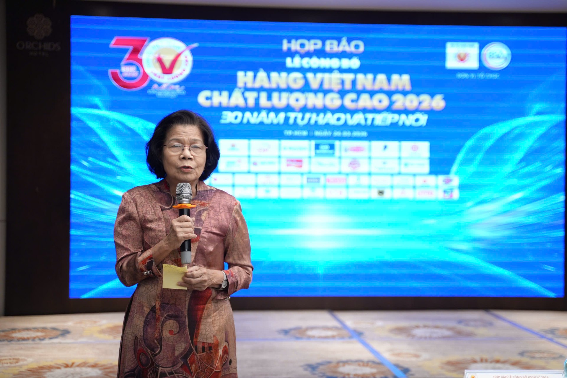 Bà Vũ Kim Hạnh, Chủ tịch Hiệp hội Doanh nghiệp hàng Việt Nam chất lượng cao.