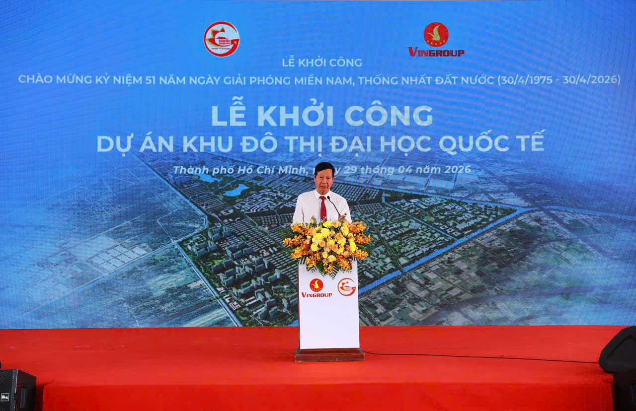 Ông Lê Khắc Hiệp - Phó Chủ tịch Tập đoàn Vingroup phát biểu tại sự kiện.