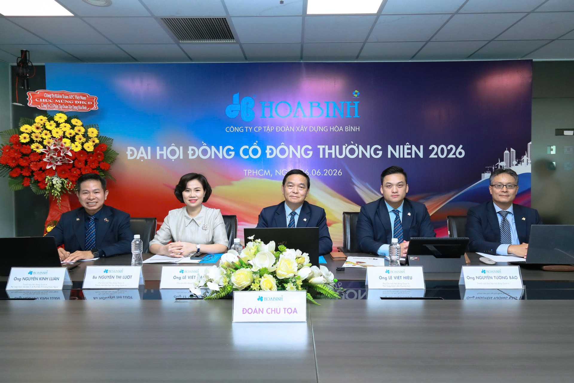 Hòa Bình tổ chức thành công Đại hội đồng cổ đông 2026.