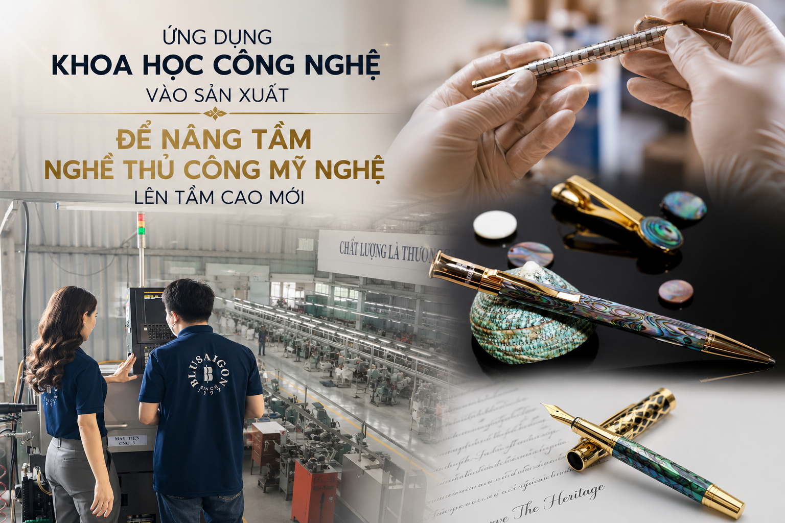 BluSaigon ứng dụng khoa học công nghệ vào sản xuất để đưa ra thị trường những sản phẩm tinh xảo nhất. 