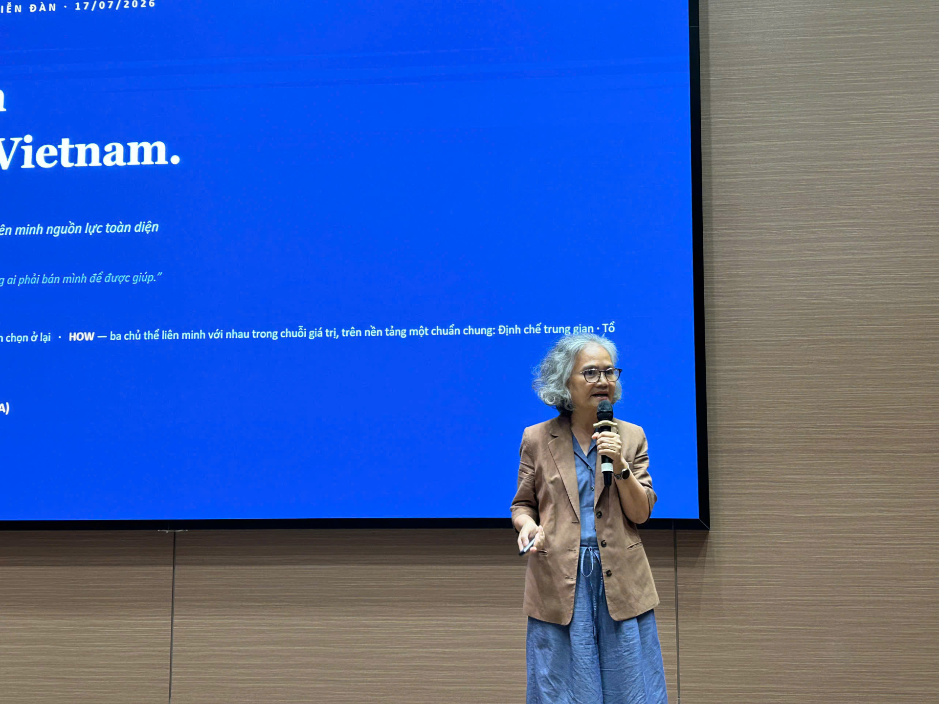 Phạm Minh Hương – Phó chủ tịch Hiệp hội Kinh doanh Chứng khoán Việt Nam; Chủ tịch HĐQT Công ty Cổ phần Chứng khoán VNDIRECT. Ảnh: Cẩm Viên.