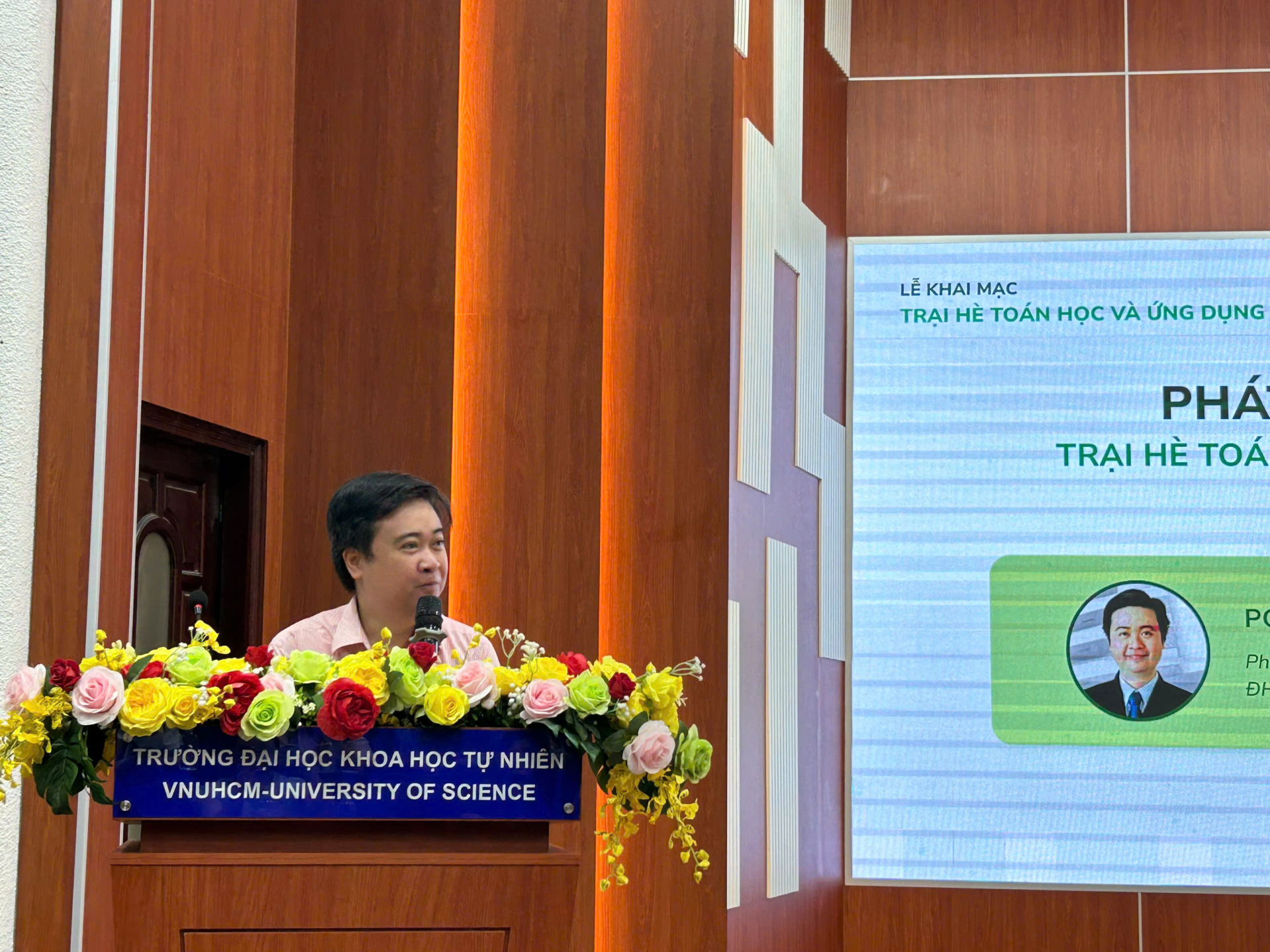 PGS.TS. Trần Minh Triết, Phó Hiệu trưởng Trường Đại học Khoa học Tự nhiên, ĐHQG-HCM phát biểu tại chương trình. 