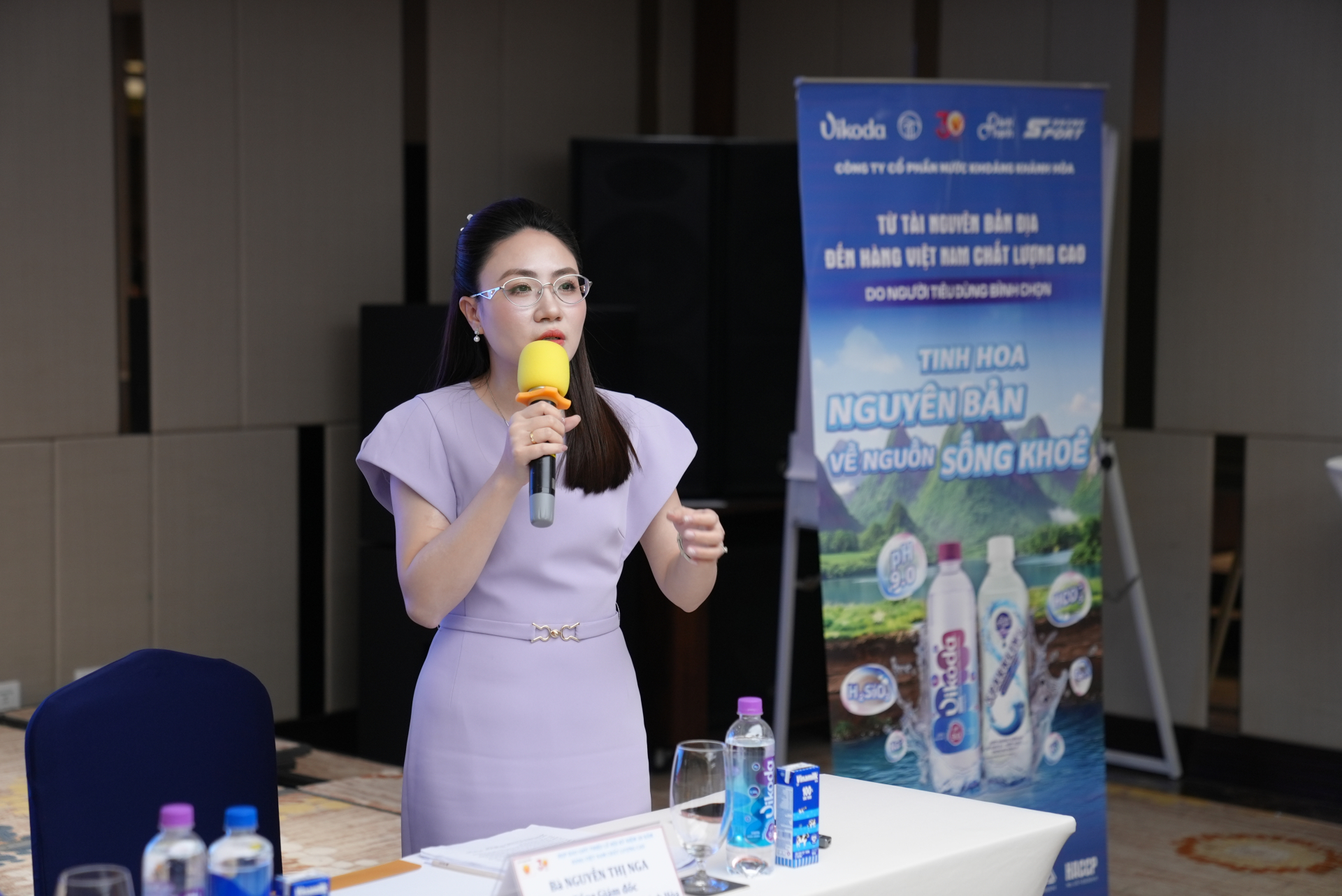Bà Nguyễn Thị Nga, Tổng giám đốc Công ty CP Nước khoáng Khánh Hòa.