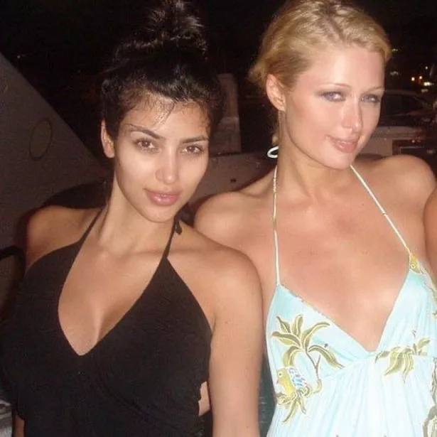  Kim Kardashian (áo đen) bên cạnh Paris Hilton