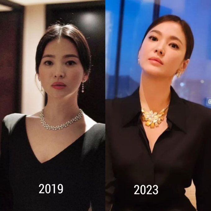 Song Hye Kyo trở thành chủ đề hot vì bức ảnh so sánh nhan sắc sau 4 năm, không hề có dấu hiệu già đi 