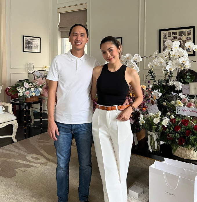 Thời trang cặp đôi sang xịn mịn của Tăng Thanh Hà và Louis Nguyễn