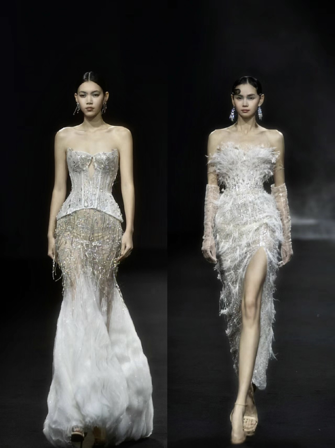 Lan Khuê trình diễn váy cưới tại Tuần lễ thời trang Thượng Hải