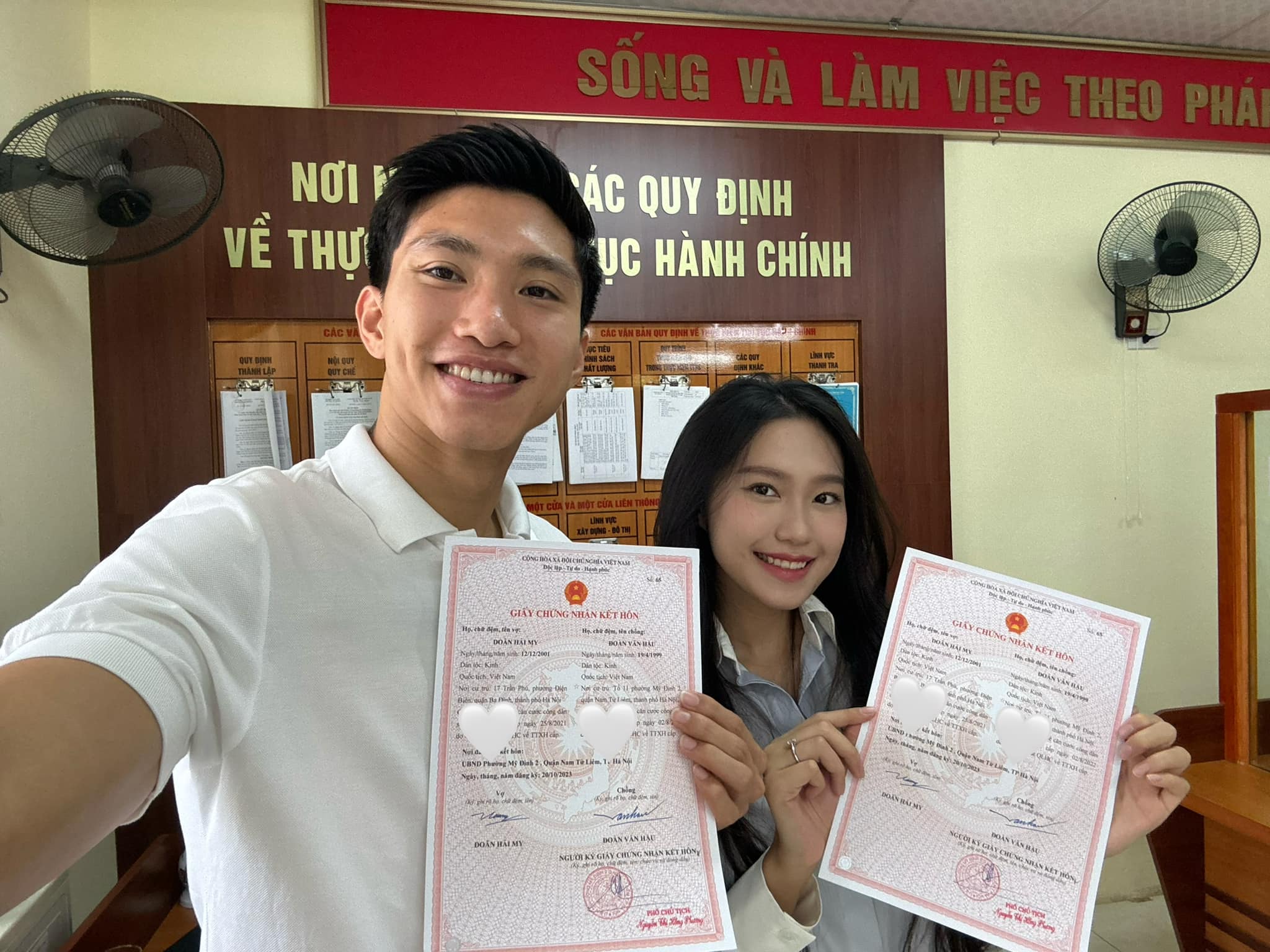 Người đẹp Hoa hậu Việt Nam và cầu thủ Đoàn Văn Hậu đã đăng ký kết hôn