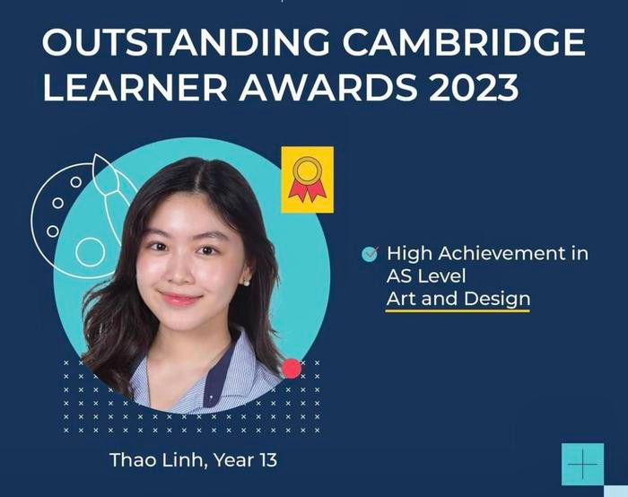 Con gái Quyền Linh nhận được giải thưởng trong lĩnh vực nghệ thuật và thiết kế.