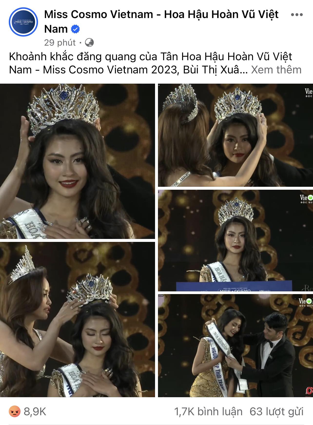 Tân Hoa hậu Hoàn vũ Việt Nam vấp làn sóng phẫn nộ ngay trong giây phút đăng quang, bị lập nhóm anti và gọi là 
