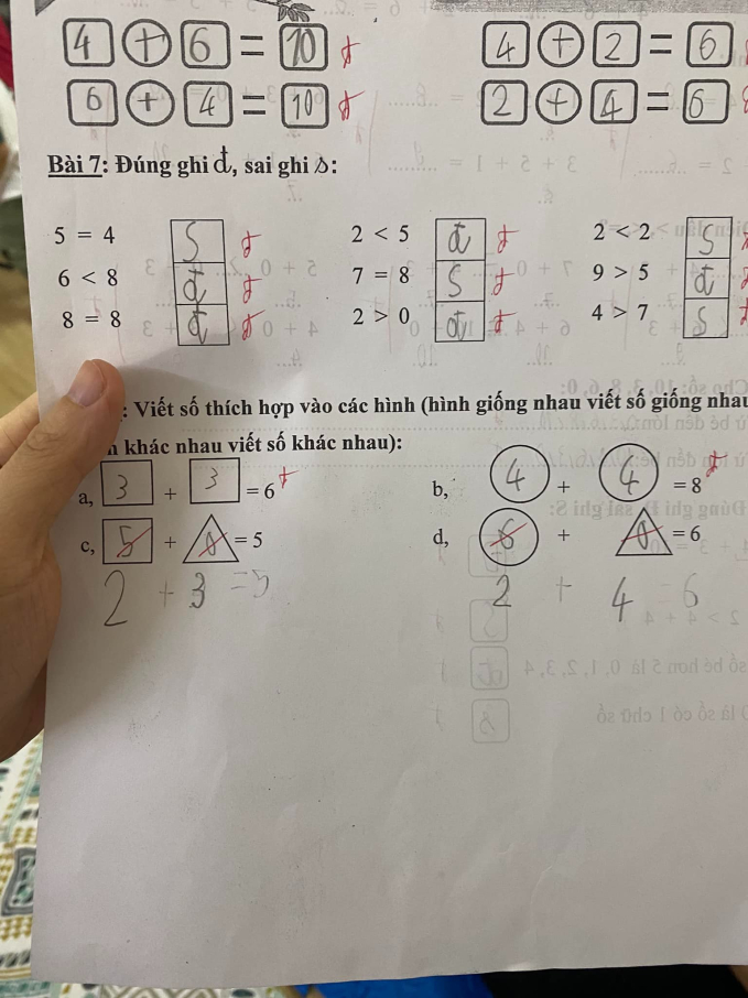 Bài Toán 6 + 0 = 6 bị cô giáo chấm sai, bà mẹ Hà Nội đăng đàn xin tư vấn: Câu trả lời sau đó khiến chị bất ngờ