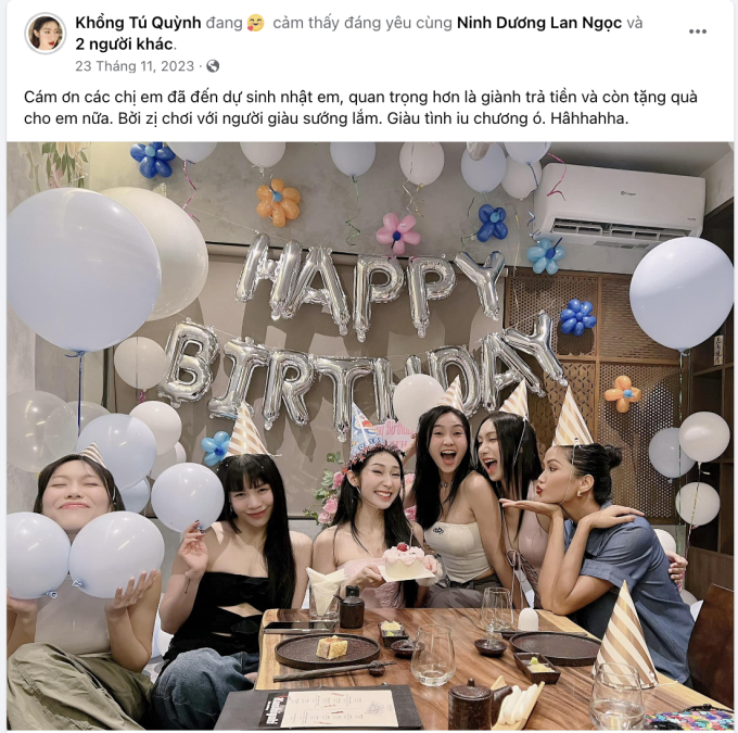 Lan Ngọc - Diệu Nhi - Lynk Lee - H'Hen Niê mừng sinh nhật Khổng Tú Quỳnh