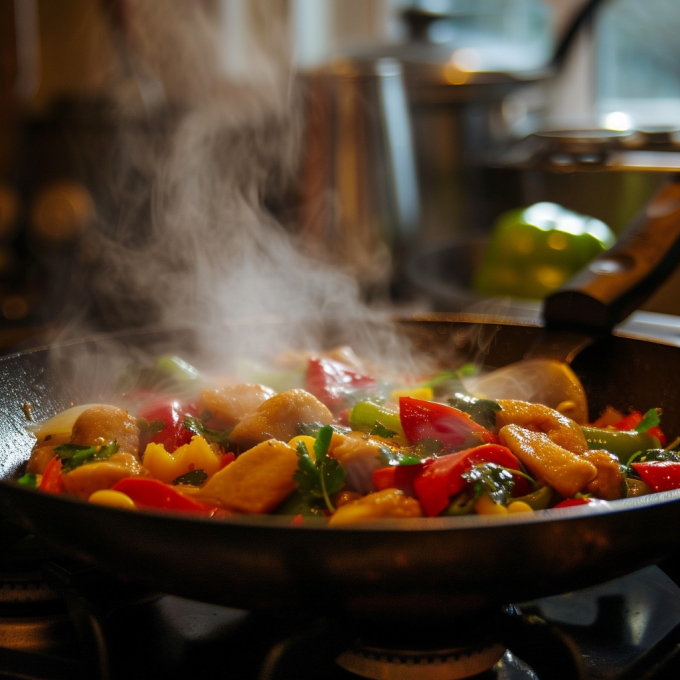 Chị em nấu ăn trong điều kiện lưu thông gió kém, khói nhà bếp có thể tác động lên cơ thể tương đương việc hút 2 bao thuốc lá mỗi ngày. (Ảnh minh họa)