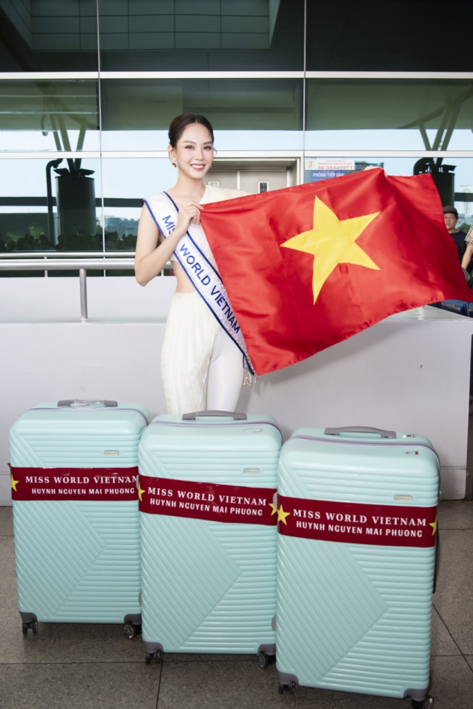 Mai Phương khởi hành tham dự Miss World 2024 