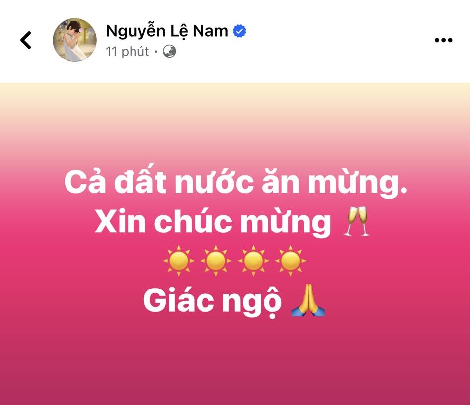 Nam Anh chúc mừng, ẩn ý việc Nam Em đã chia tay chồng sắp cưới?