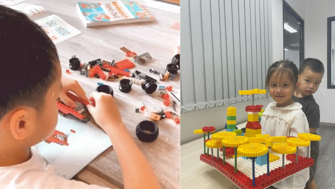 Cả Richard nhà Tăng Thanh Hà và Lisa, Leon nhà Hồ Ngọc Hà đều thích chơi Lego