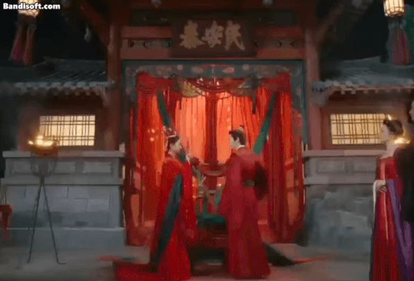 Cảnh thành hôn của La Vân Hi và Tống Dật trong phim 