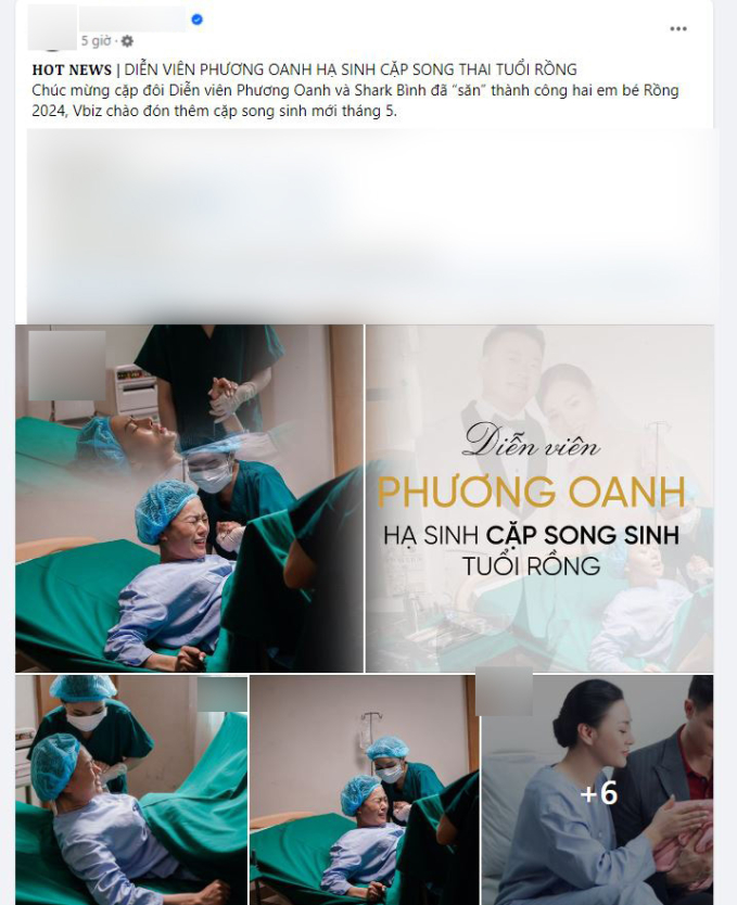 Bất ngờ lộ hình ảnh Phương Oanh hạ sinh cặp song sinh, còn có ảnh trong phòng sinh?