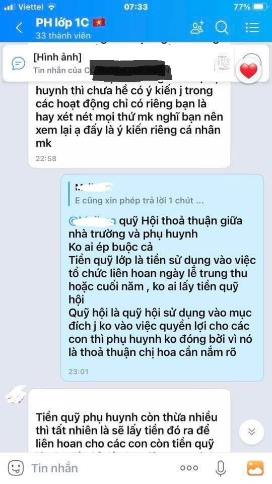 Tin nhắn tranh cãi qua lại