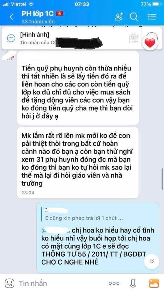 Vụ việc gây tranh cãi nhất lúc này: Mẹ kiên quyết không đóng 100 nghìn quỹ cho con, lớp 32 em học sinh, 31 em ăn liên hoan