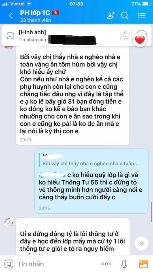 Vụ việc gây tranh cãi nhất lúc này: Mẹ kiên quyết không đóng 100 nghìn quỹ cho con, lớp 32 em học sinh, 31 em ăn liên hoan