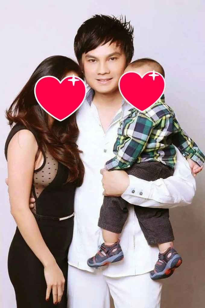 Hình ảnh vợ và con trai được Kim Tiểu Long chia sẻ nhiều năm trước