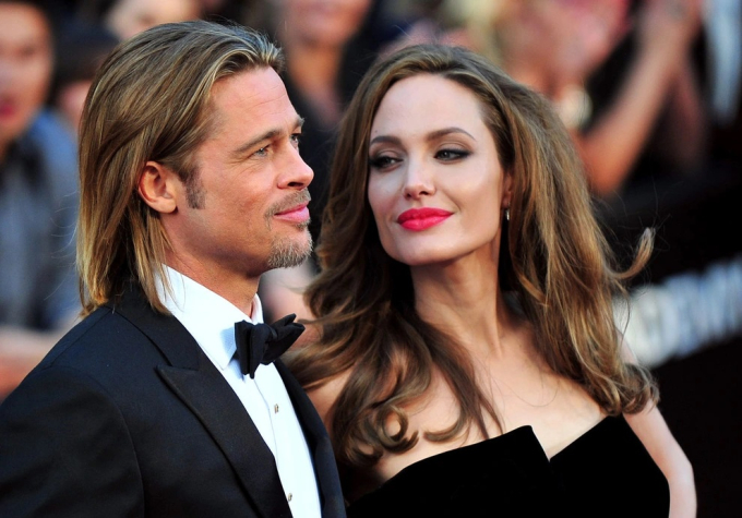 Cặp đôi Jolie Pitt thời còn mặn nồng.