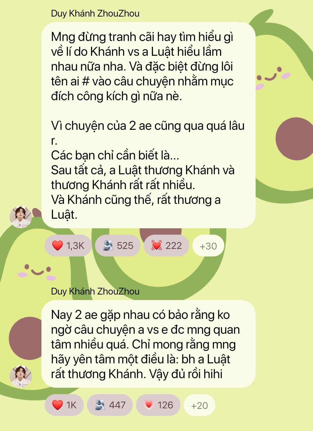 Duy Khánh nói rõ về mối quan hệ hiện tại với Tiến Luật và mong không ai bị lôi tên vào câu chuyện của mình