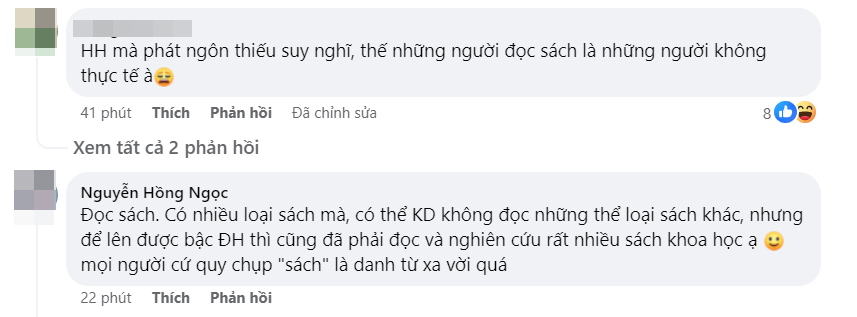 Một số bình luận của cư dân mạng về màn thuyết trình của Kỳ Duyên