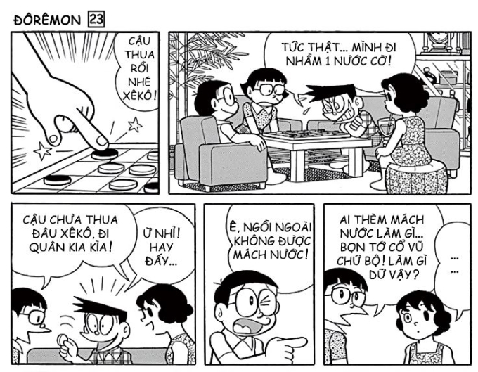 Tài đánh cờ của Nobita hơn hẳn Suneo 