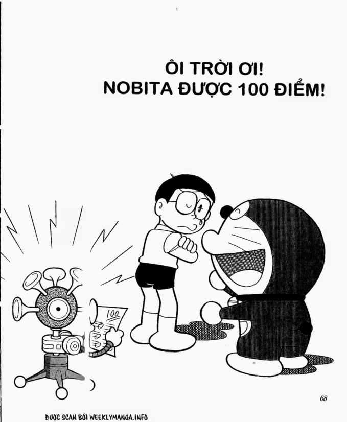 Nobita từng đạt 100 điểm