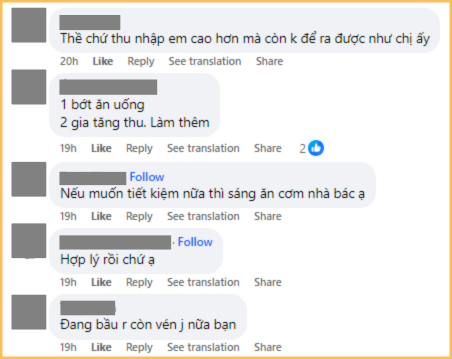 Cũng có người gợi ý giảm tiền ăn, tăng thu nhập