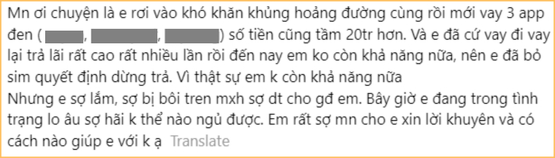 Vay tín dụng app đen, sợ thì có sợ, nhưng vì không còn khả năng trả nữa nên quyết định bỏ sim, dừng trả…