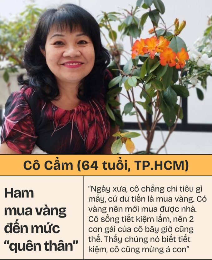 Cô Cẩm dùng cả thanh xuân để mua vàng