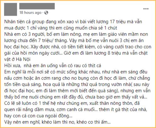 Không ít người đồng cảm với chia sẻ của bà mẹ từng phải bỏ học vì gia đình khó khăn, nên giờ biết cách chắt chiu, tiết kiệm