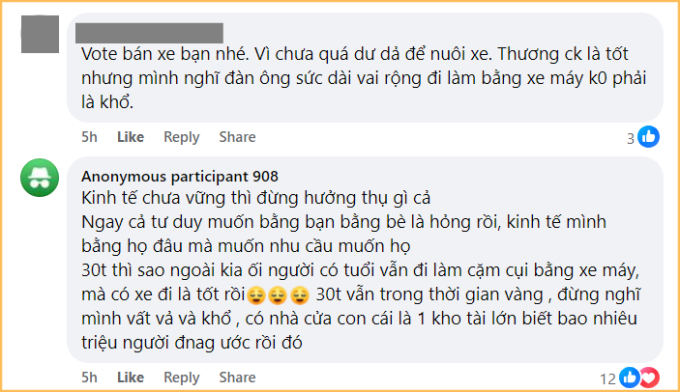 “Thương chồng là tốt nhưng đàn ông sức dài vai rộng, đi làm bằng xe máy không phải là khổ”