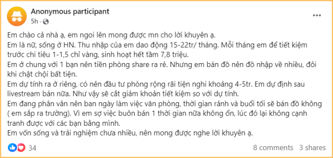 Dù còn là sinh viên, cô bạn này đã kiếm được 15-22 triệu/tháng từ công việc livestream bán hàng, và tự đặt chỉ tiêu mỗi tháng mua 1-1,5 chỉ vàng