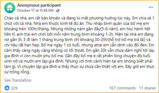 Chưa lập gia đình, mỗi tháng kiếm 30-35 triệu nhưng vẫn không dư dả, thậm chí còn không dám nghĩ tới chuyện kết hôn, sinh con…